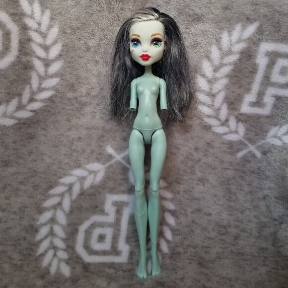 Monster High Doll Frankie Stein Boltin' Bicycle Nude No Arms - Picture 1 of 3
